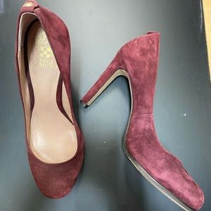 Vince Camuto maroon suede heels, size 9.5
